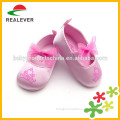 Wholesale satin light pink dress baby shoe designer baby shoes